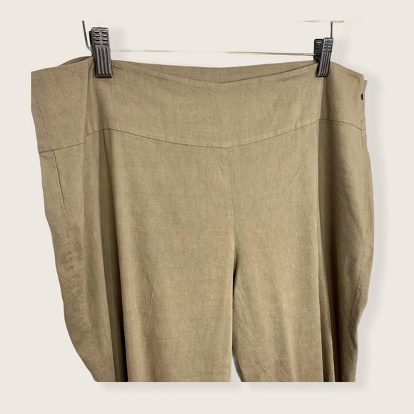 Eileen Fisher Linen Blend Pull On Tapered Pants Size 18 - Picture 2 of 13